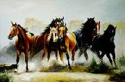 unknow artist Horses 042 oil on canvas